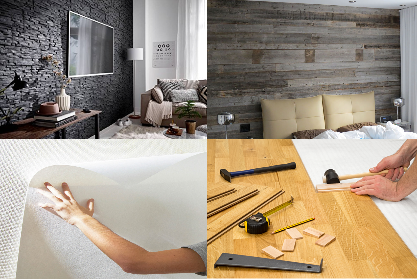 Installation de sols et revêtements muraux pour un intérieur moderne